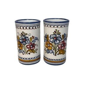 Talavera El Carmen made in spain 5.5" tall Blue Floral